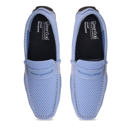 Sky Blue Moc Mens Shoes Loafers | Verified Sustainable by Brown Living™