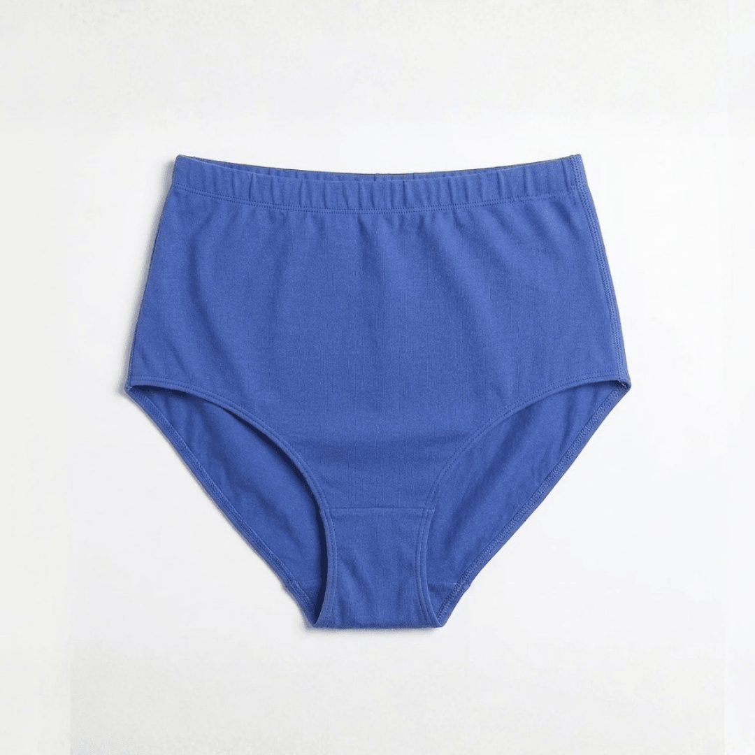 Sky Indigo & Porcelain Organic Cotton Classic Briefs | Pack of 2 – Womens Underwear on Brown Living™. SKU: 001HWBBlue-WhiteXs. Img 2.