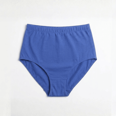 Sky Indigo & Porcelain Organic Cotton Classic Briefs | Pack of 2 – Womens Underwear on Brown Living™. SKU: 001HWBBlue-WhiteXs. Img 2.
