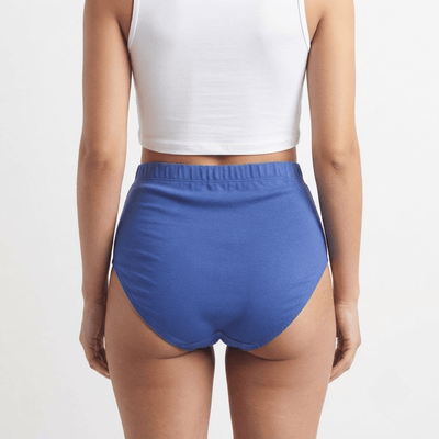 Sky Indigo & Porcelain Organic Cotton Classic Briefs | Pack of 2 – Womens Underwear on Brown Living™. SKU: 001HWBBlue-WhiteXs. Img 5.