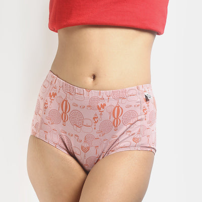 Sky Lantern & Royal Motif Boyshort Pack of 2 – Womens Underwear on Brown Living™. SKU: PackLanternRoyalAOPXS. Img 4.
