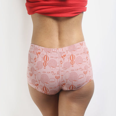 Sky Lantern & Royal Motif Boyshort Pack of 2 – Womens Underwear on Brown Living™. SKU: PackLanternRoyalAOPXS. Img 3.