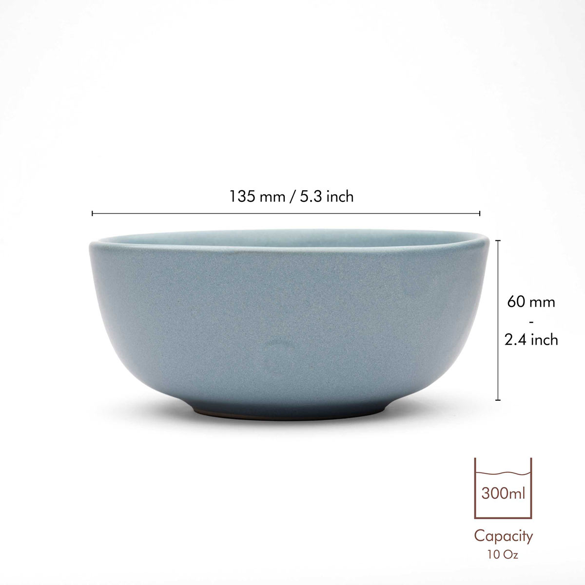 Sky Recycled Ceramic Bowls | Set of 2 | Verified Sustainable by Brown Living™