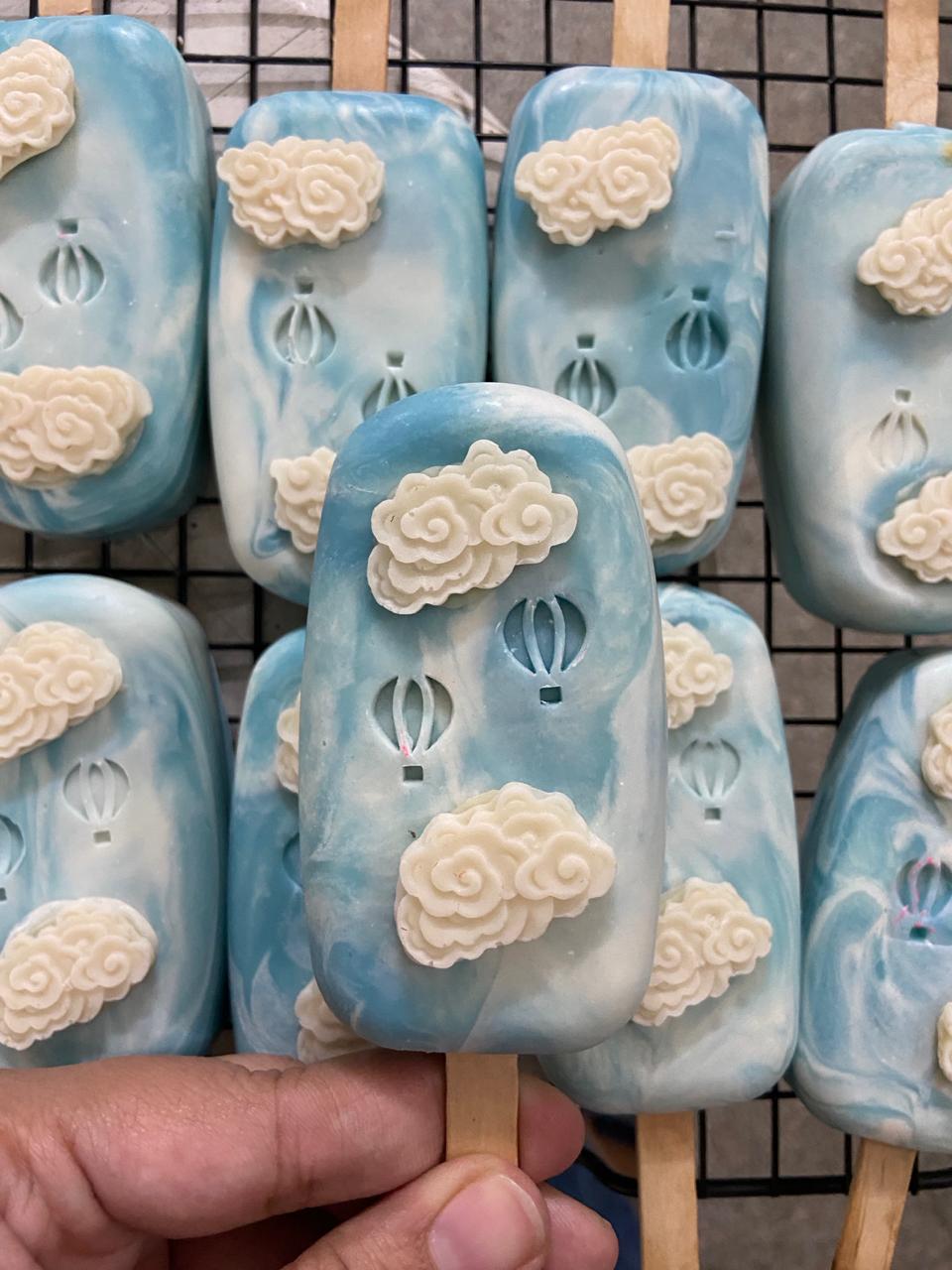 Sky Serenade Popsicle Soap - Handmade Fruity Glycerin Soap Bar – Body Soap on Brown Living™. SKU: SS-10. Img 2.