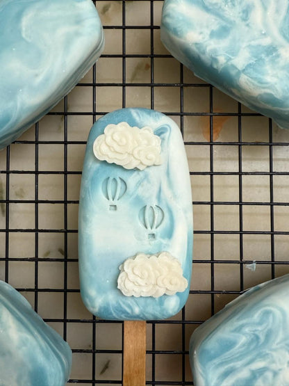 Sky Serenade Popsicle Soap - Handmade Fruity Glycerin Soap Bar – Body Soap on Brown Living™. SKU: SS-10. Img 1.