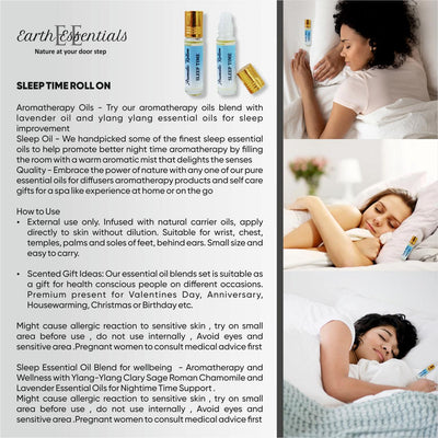 Sleep Time Essential Oil Blend – Aids in Restful & Deep Sleep – Essential Oils on Brown Living™. SKU: Aromatic-03. Img 2.