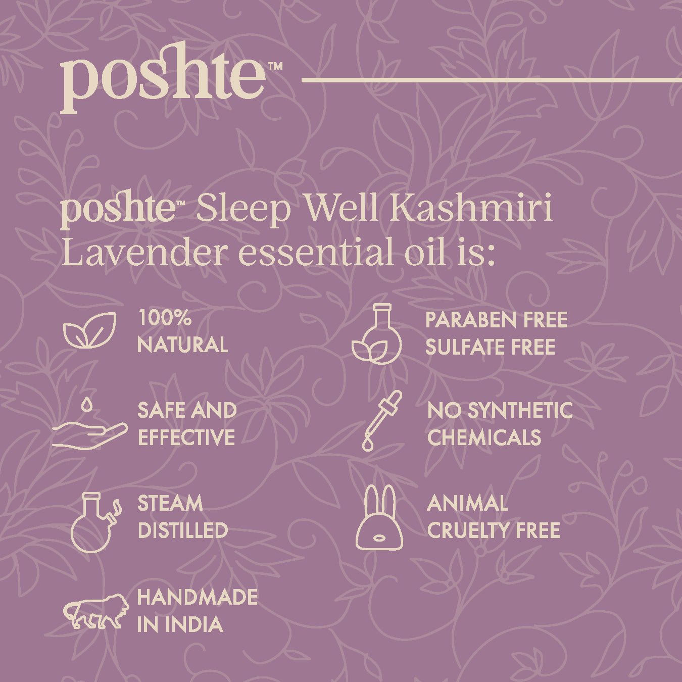 Sleep Well - Pure Kashmiri Lavender Essential Oil - 12ml – Body Oil on Brown Living™. SKU: 8.91E+12 - P1. Img 3.