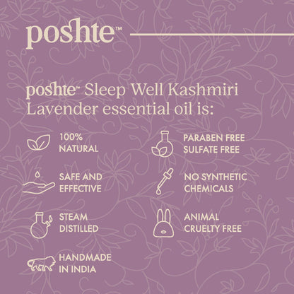 Sleep Well - Pure Kashmiri Lavender Essential Oil - 12ml – Body Oil on Brown Living™. SKU: 8.91E+12 - P1. Img 3.