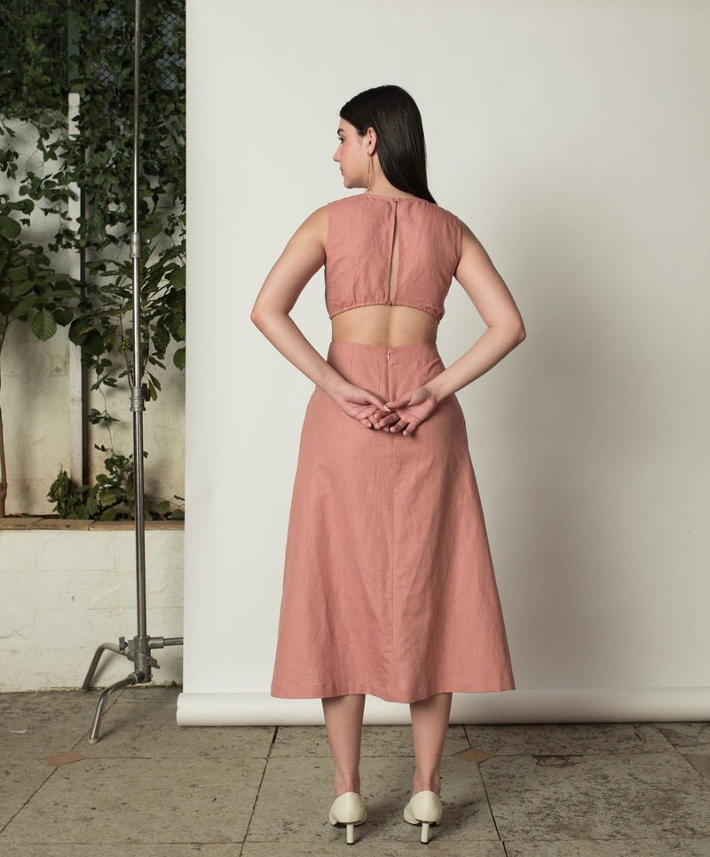 Sleeveless Cut-Out hemp Cotton Dress | Verified Sustainable Womens Dress on Brown Living™