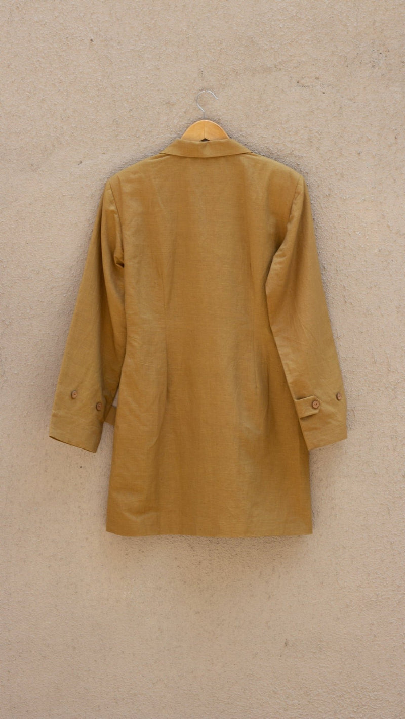 Slim-Fit Cotton Blazer hemp Cotton Dress | Verified Sustainable Womens Dress on Brown Living™