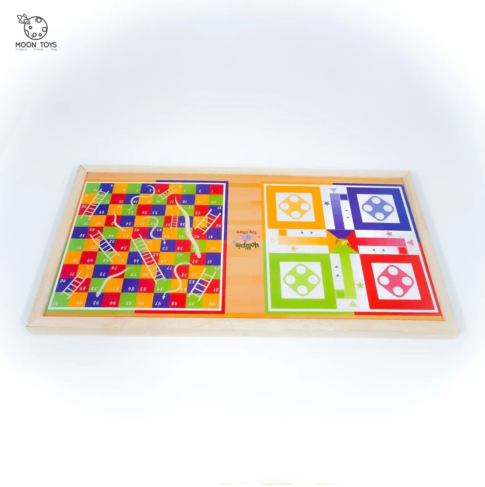 Slingo Wooden Board Game – Fastest Finger & Strategy Game for Kids – Learning & Educational Toys on Brown Living™. SKU: ludoslingo. Img 4.