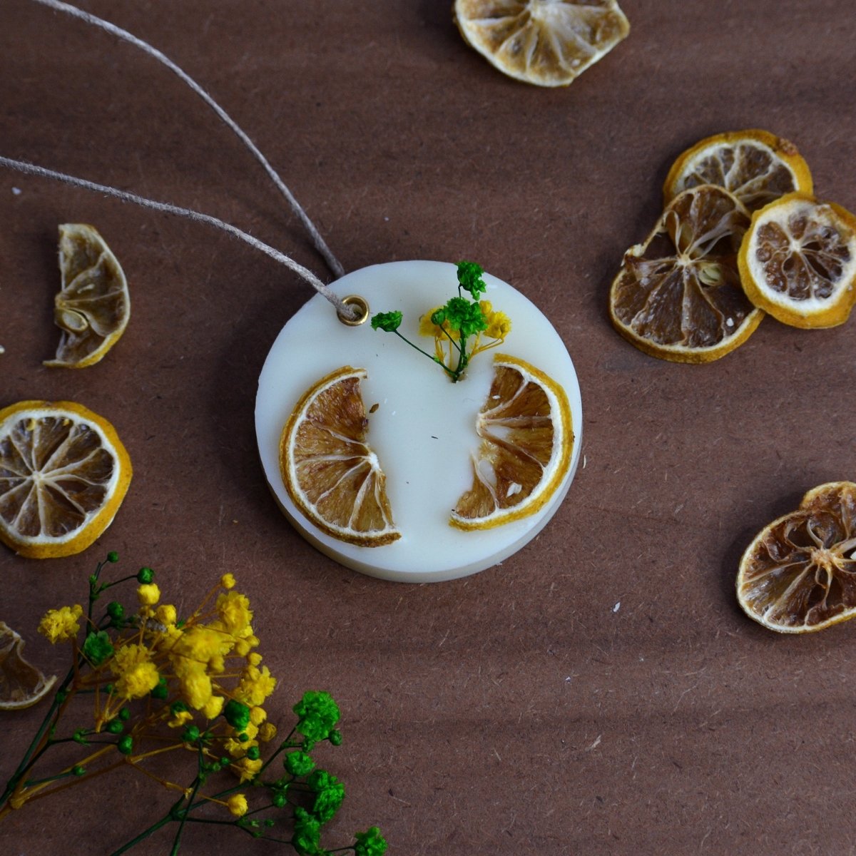 Small Round Wax Sachet And Fragrances – Wax Sachets & Fragrance by Aniora available on Brown Living™. Lemon . SKU: ANCA044_6. Img 4.