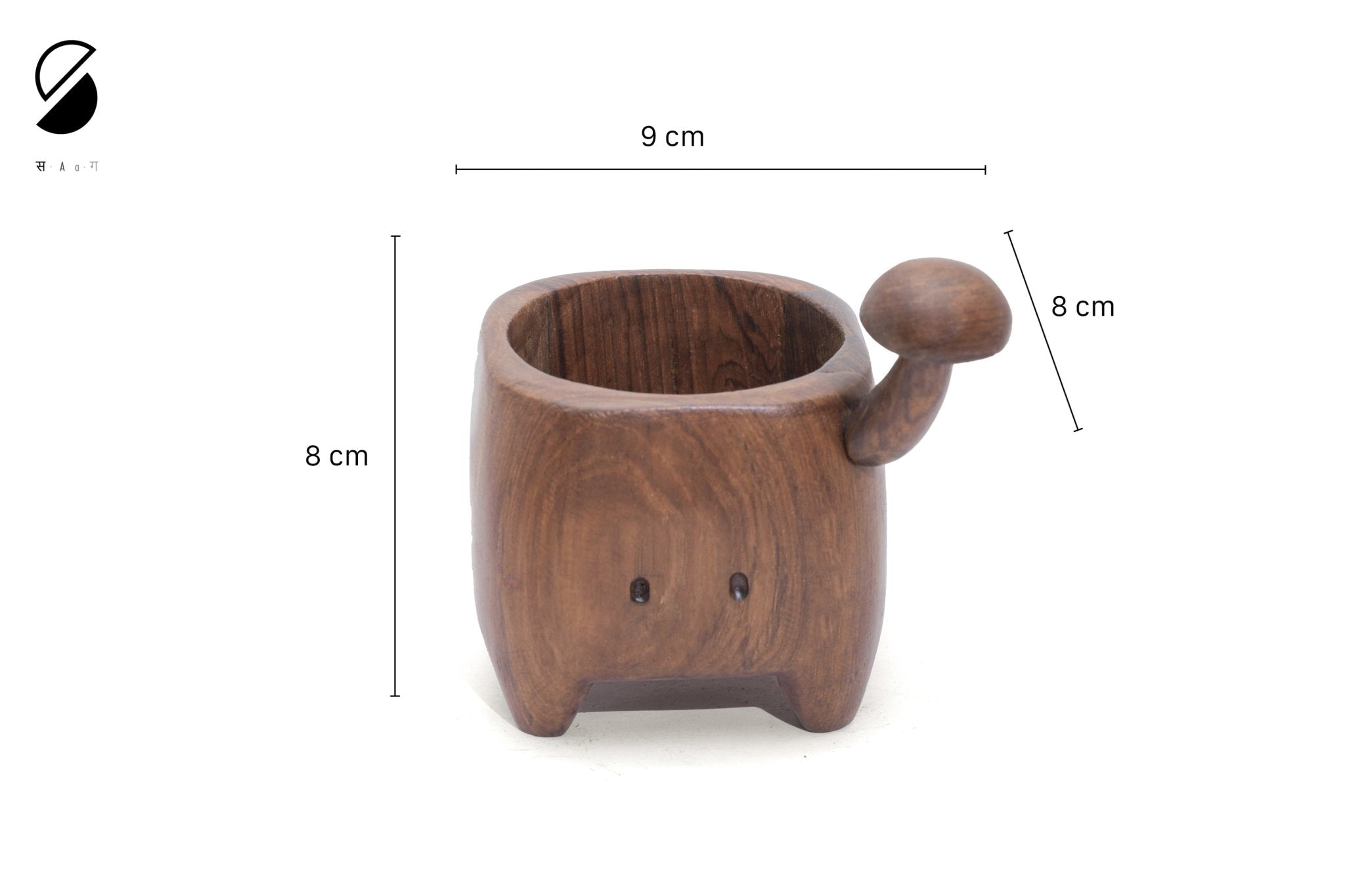 Small Wooden Mushroom Organizer | Desk Storage Holder – Desk Organizers on Brown Living™. SKU: SMT. Img 1.