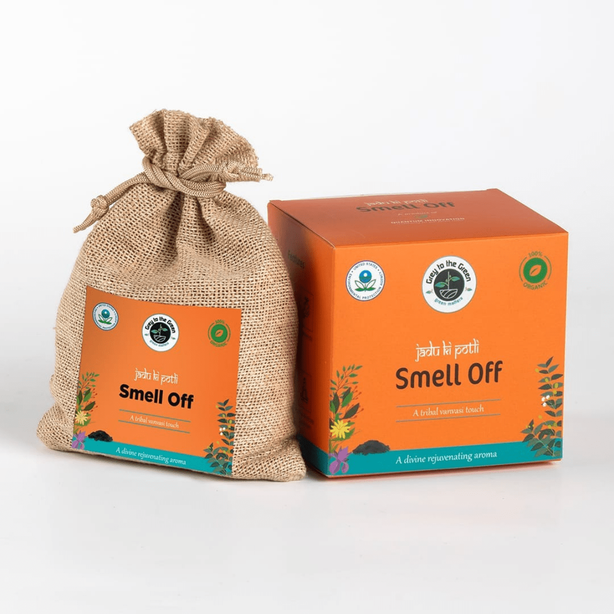 Smell Off Moisture Odor Absorber | Activated Charcoal Dehumidifier Bag – Fragrance Diffusers on Brown Living™. SKU: B002-smelloff. Img 1.