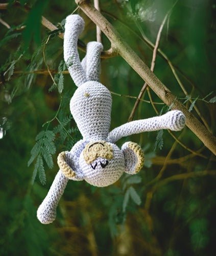 Smiley Monkey Handcrafted Crochet Soft Toy | Verified Sustainable by Brown Living™