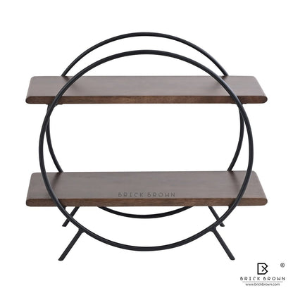 Smoky Circular Home and Kitchen Organizer Rack - Storage Shelves | Verified Sustainable by Brown Living™