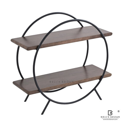 Smoky Circular Home and Kitchen Organizer Rack - Storage Shelves | Verified Sustainable by Brown Living™