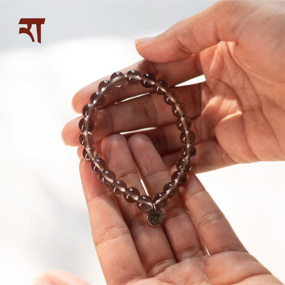 Smoky Quartz Bracelet | Healing Crystal Jewelry – Womens Bracelets on Brown Living™. SKU: RA-BR-SQ-01. Img 2.