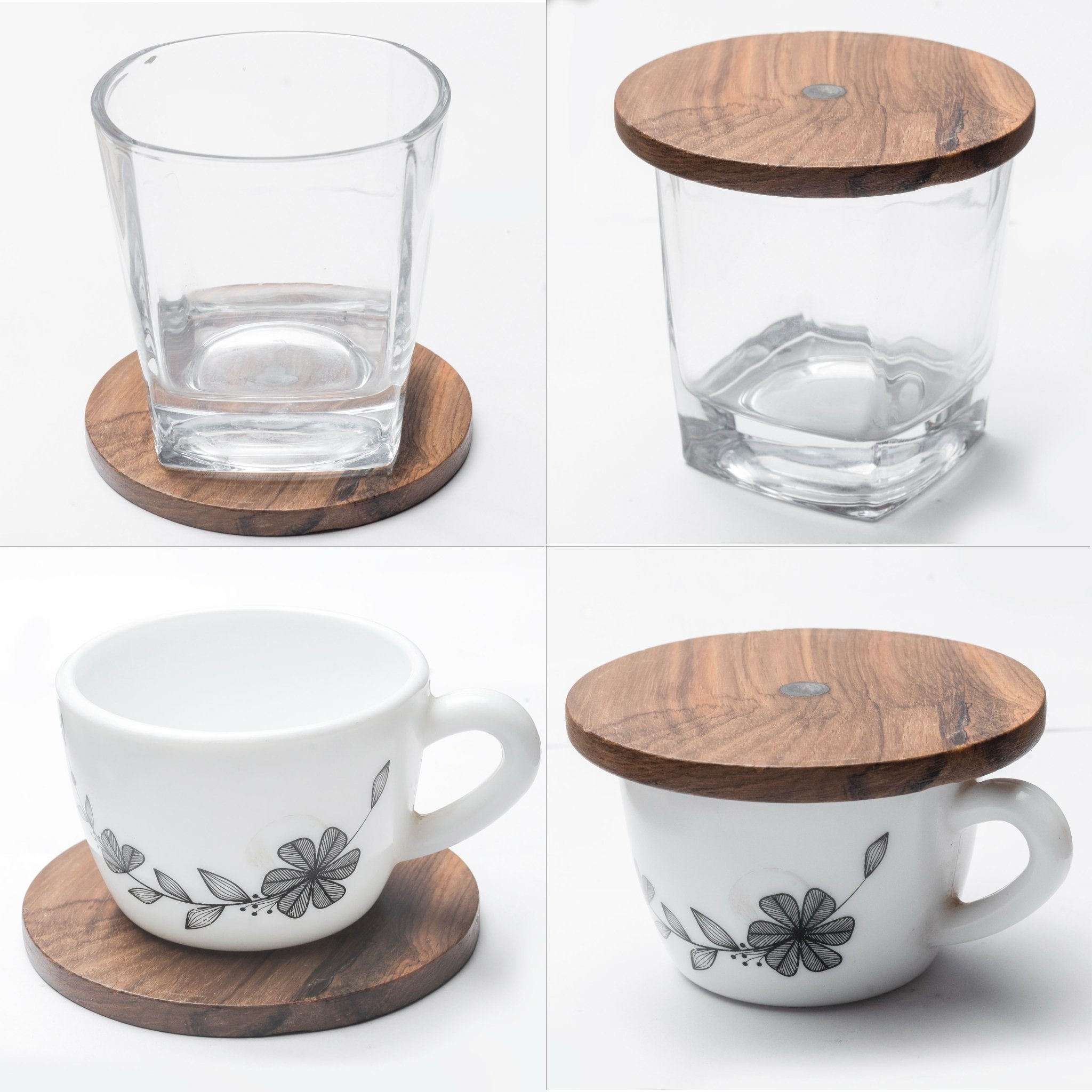 Snake Design Coasters | Eco - Friendly Table Coasters Set – Coasters on Brown Living™. SKU: SC. Img 2.