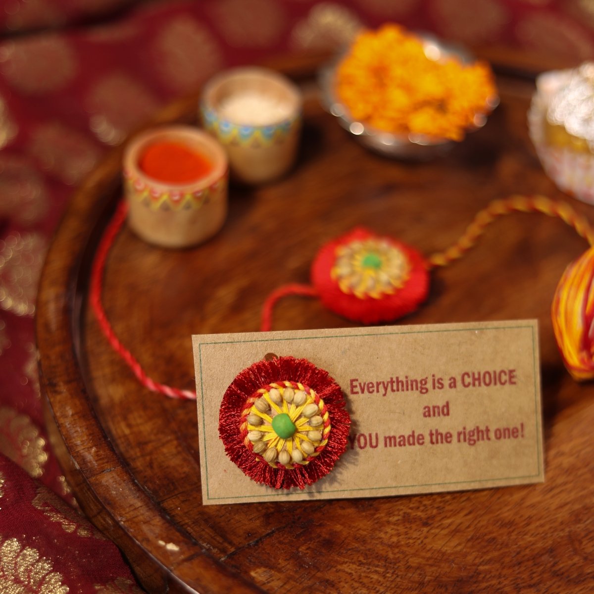 Sneh Handmade Plantable Eco - friendly Rakhi | Grows into Plant – Rakhi by Scrapshala available on Brown Living™. . SKU: SSR010. Img 3.