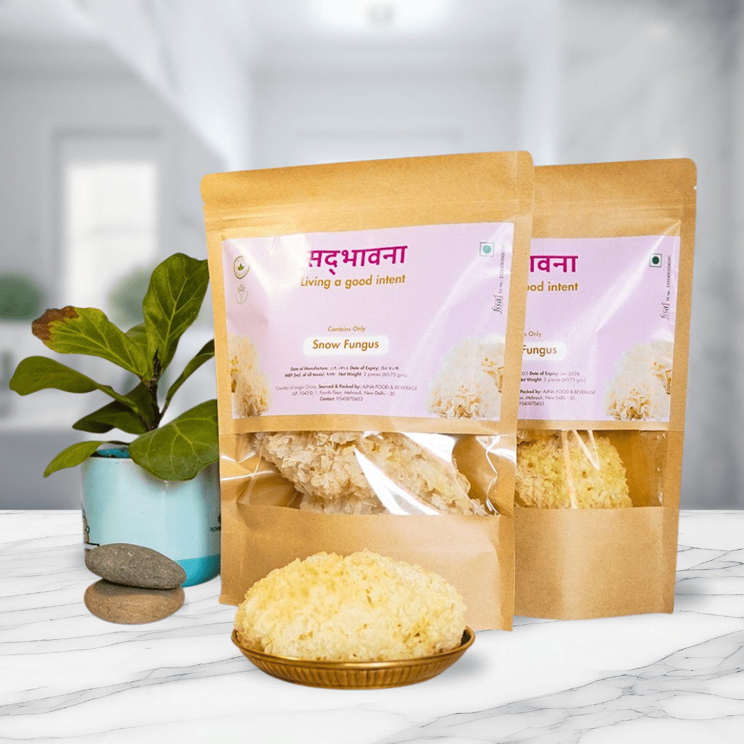 Snow Fungus Mushroom | Dried White Mushroom | Tremella | 75g (2 Pcs) – World Gourmet Food on Brown Living™. SKU: B0F6NF8C7F. Img 2.