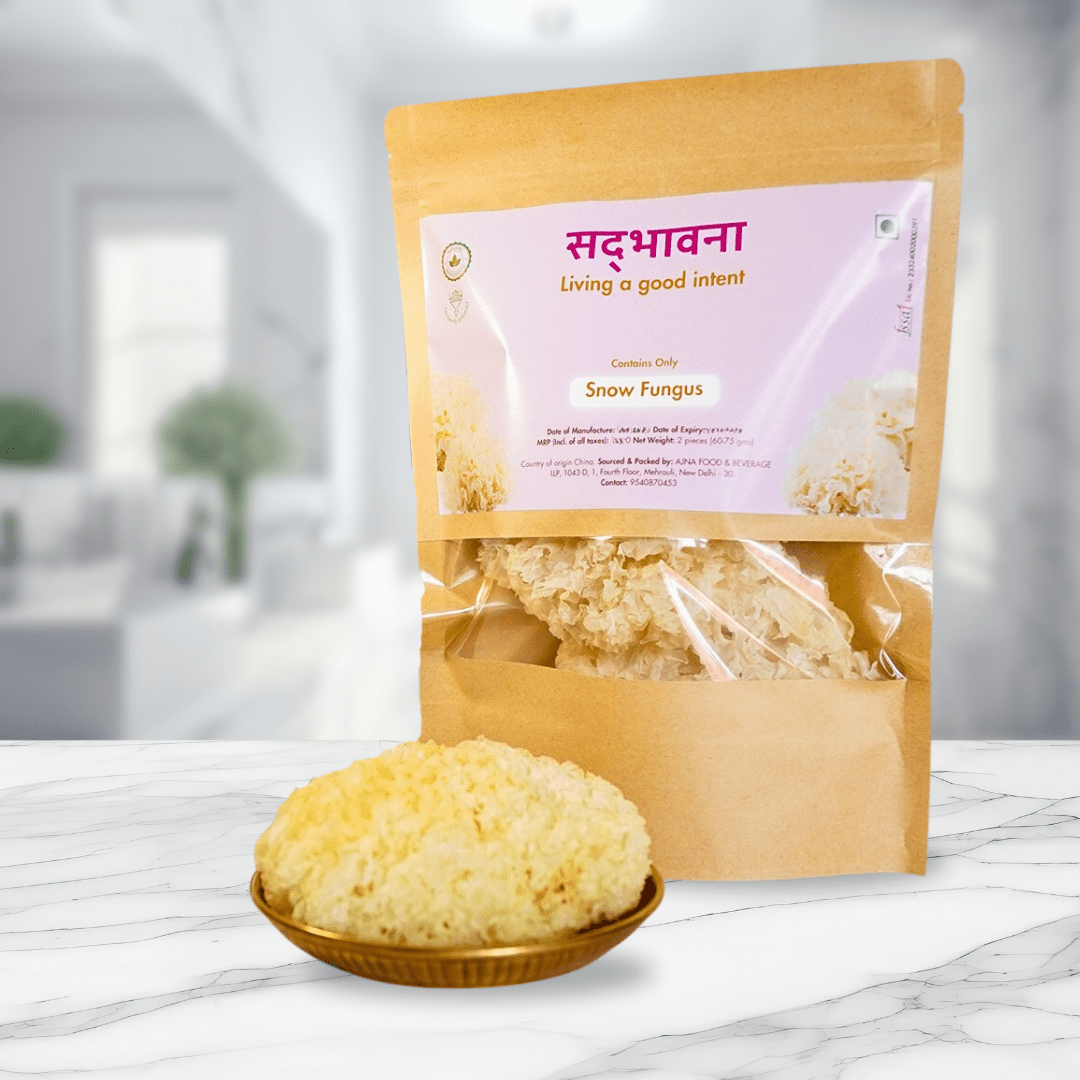 Snow Fungus Mushroom | Dried White Mushroom | Tremella | 75g (2 Pcs) – World Gourmet Food on Brown Living™. SKU: B0F6NF8C7F. Img 1.