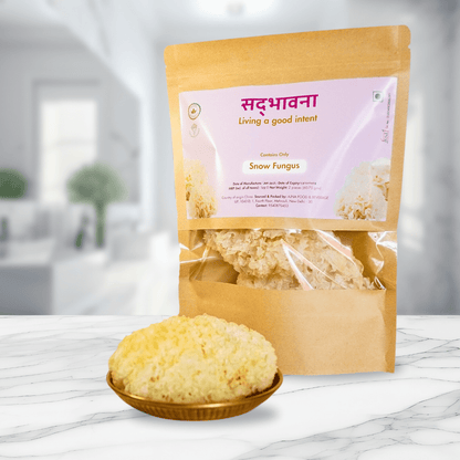 Snow Fungus Mushroom | Dried White Mushroom | Tremella | 75g (2 Pcs) – World Gourmet Food on Brown Living™. SKU: B0F6NF8C7F. Img 1.