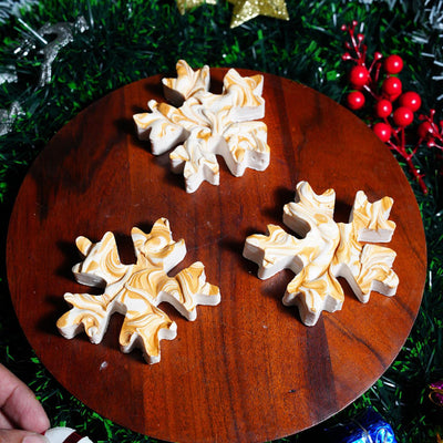 Snowflake Soap | Handmade Winter - Themed Moisturizing Bath Bar – Body Soap on Brown Living™. SKU: SLTYSECRT-15. Img 2.