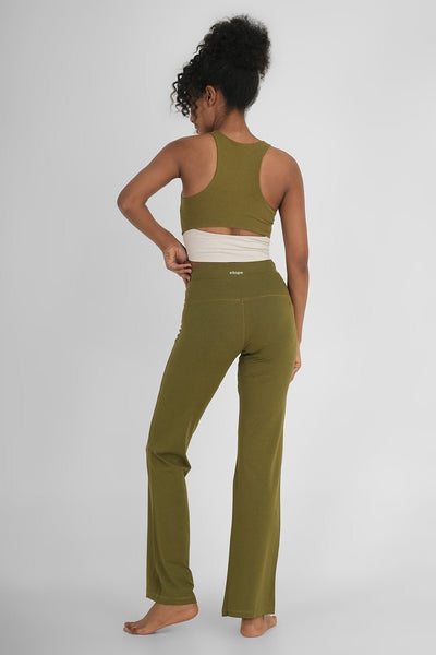 Snug Fit Athletic Olive Sports Tank | Stretchable Activewear – Womens Top on Brown Living™. SKU: ELGLKLPXS. Img 5.