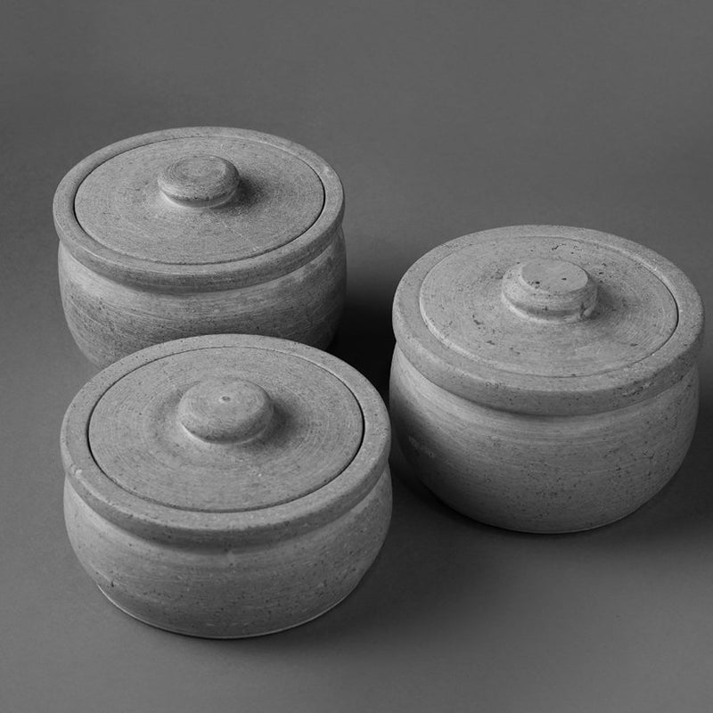 Soap Stone Handmade Traditional Curd Setter/ Storage Container | Verified Sustainable by Brown Living™