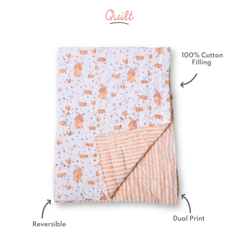 Soft Cotton Quilt for Kids- Dear Deer | Verified Sustainable Bedding on Brown Living™