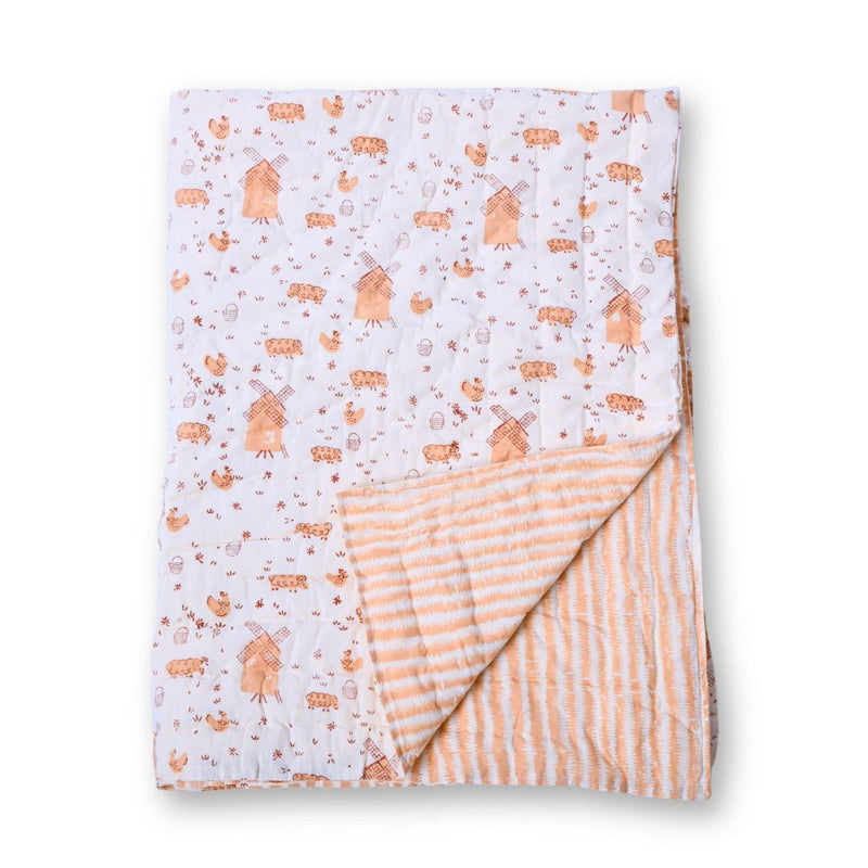 Soft Cotton Quilt for Kids- Farmland | Verified Sustainable Bedding on Brown Living™