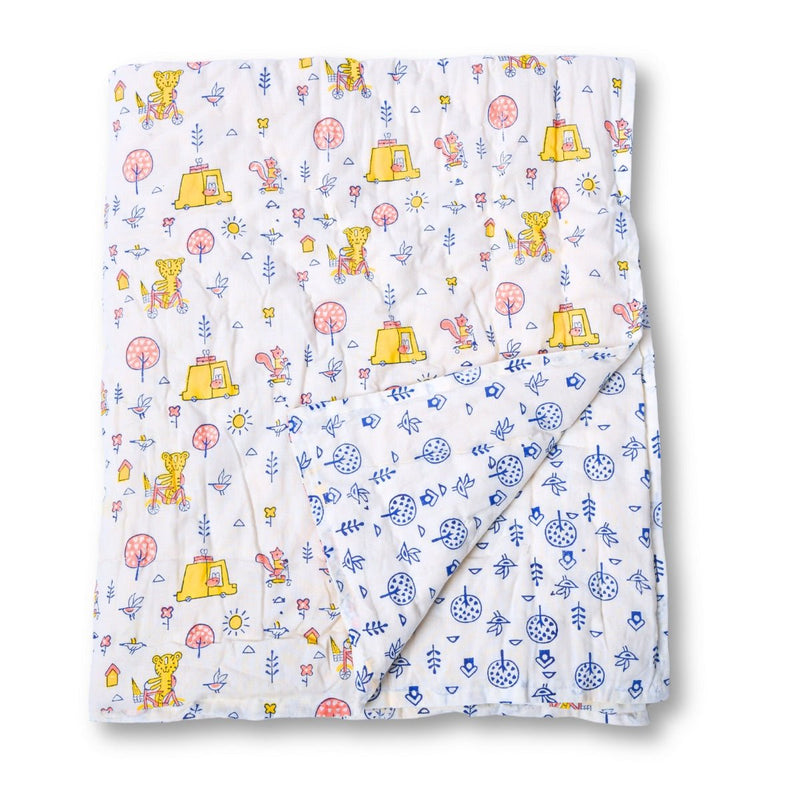 Soft Cotton Quilt for Kids- Sunny Journey | Verified Sustainable Bedding on Brown Living™