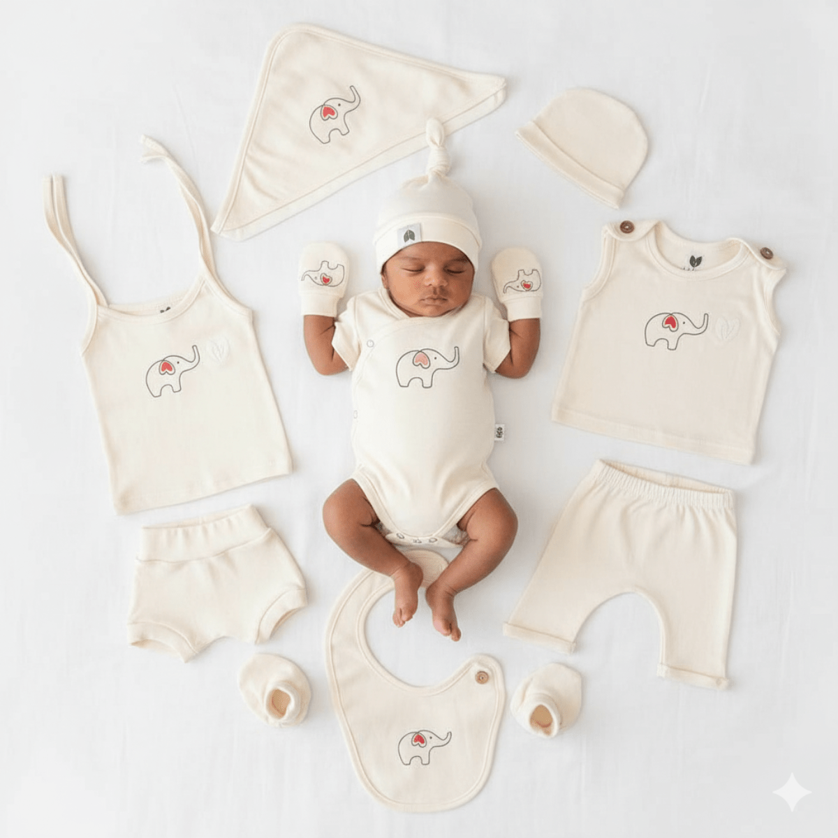 Soft Knitted Baby Wear Set of 10 – Comfortable Infant Clothing – Kids Daywear Sets on Brown Living™. SKU: 51100048 - 1. Img 2.