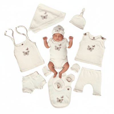 Soft Knitted Baby Wear Set of 10 – Comfortable Infant Clothing – Kids Daywear Sets on Brown Living™. SKU: 51100048 - 2. Img 1.