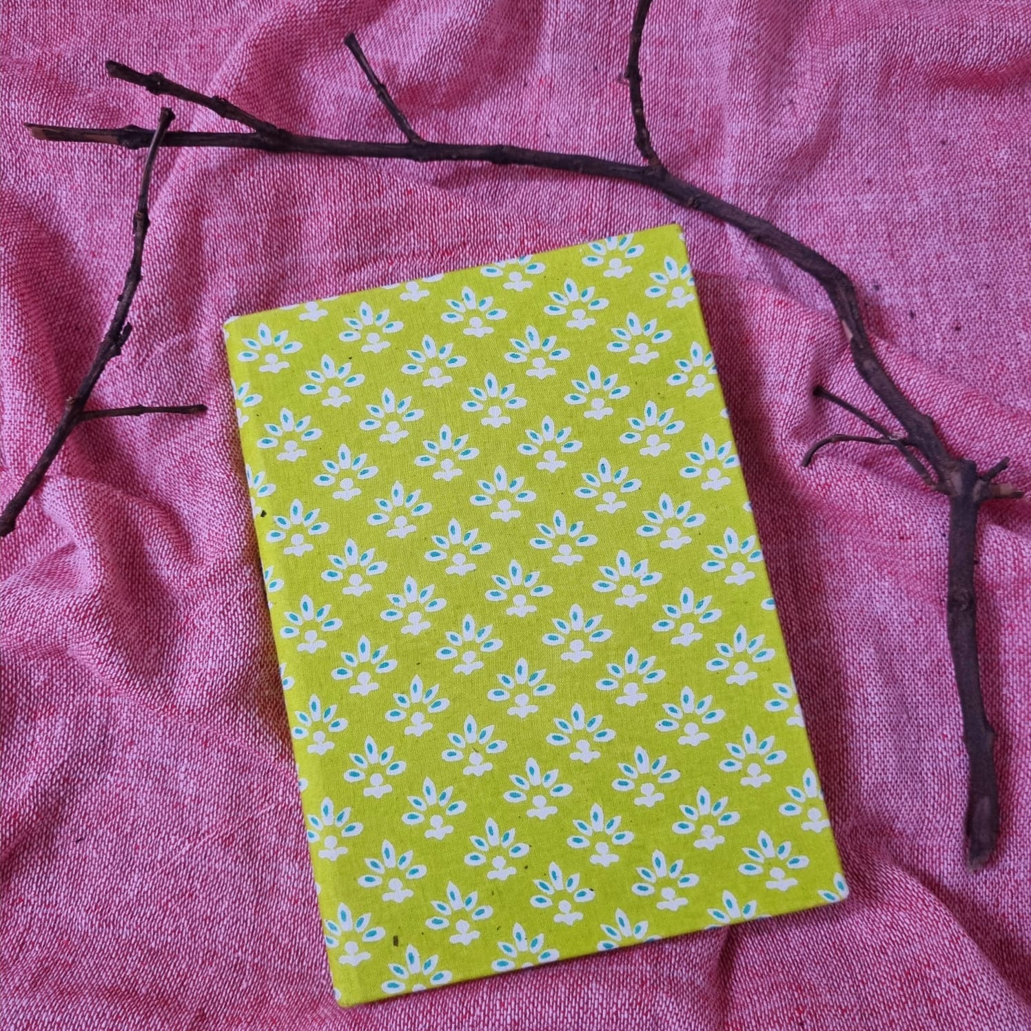 Soft Paradise - Upcycled Fabric Journal - Hard - bound | Verified Sustainable by Brown Living™