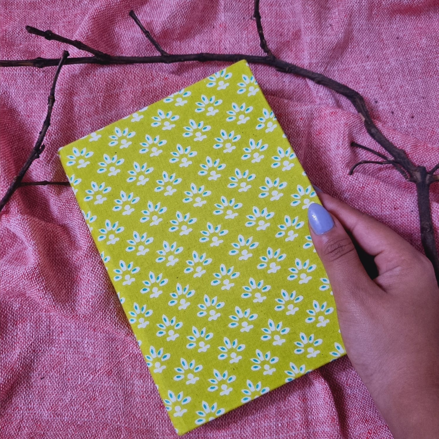 Soft Paradise - Upcycled Fabric Journal - Hard - bound | Verified Sustainable by Brown Living™