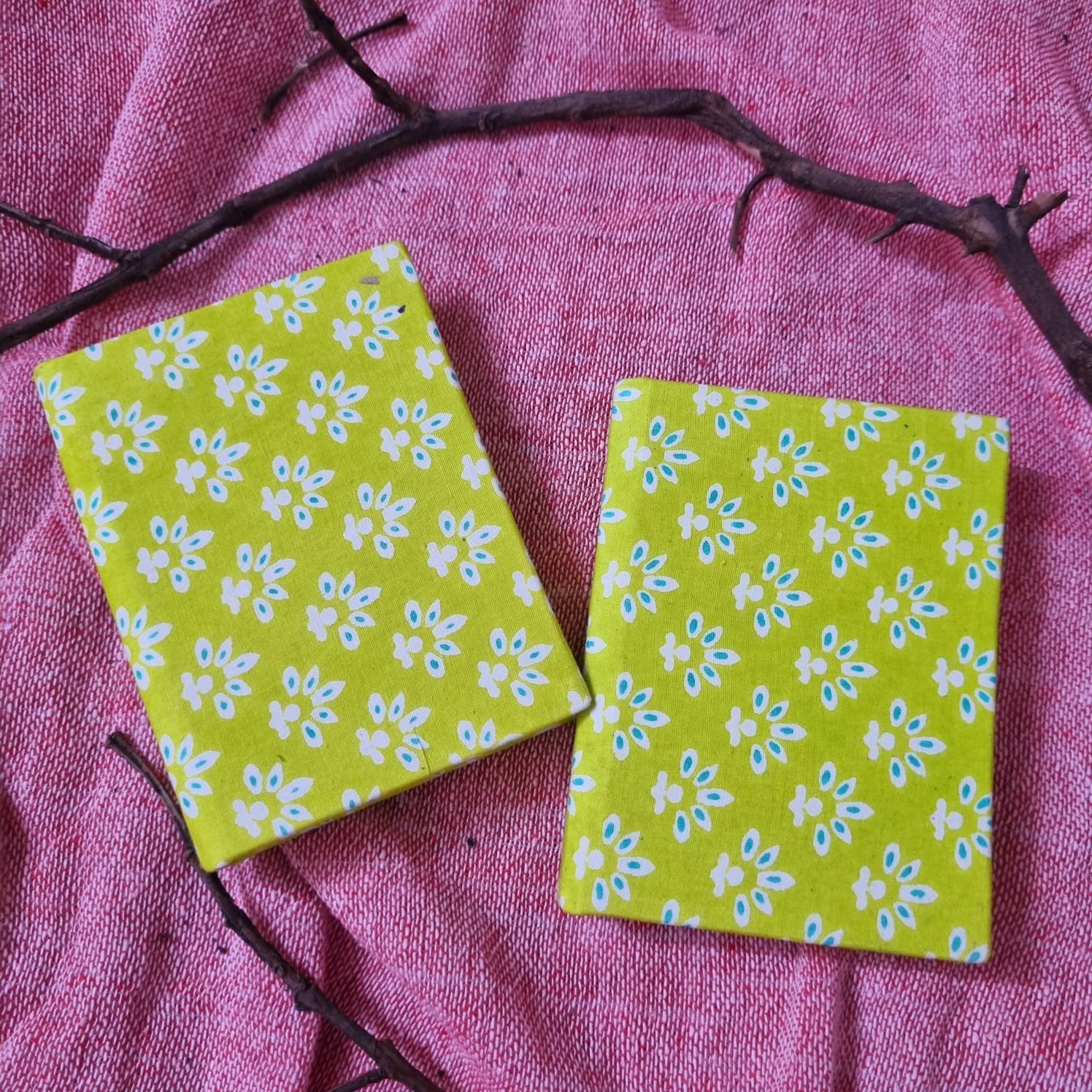 Soft Paradise - Upcycled Fabric - Pocket Diary | Verified Sustainable by Brown Living™