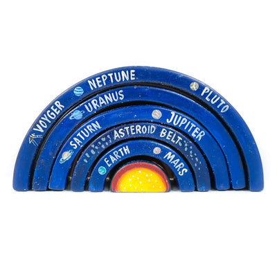 Solar System Wooden Stacker Toy – Learning & Educational Toys on Brown Living™. SKU: solar - stac. Img 1.