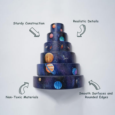 Solar System Wooden Stacker Toy – Learning & Educational Toys on Brown Living™. SKU: solar - stac. Img 5.