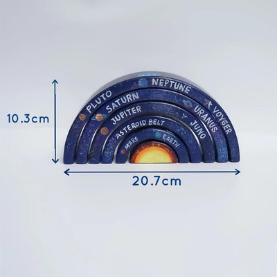 Solar System Wooden Stacker Toy – Learning & Educational Toys on Brown Living™. SKU: solar - stac. Img 2.