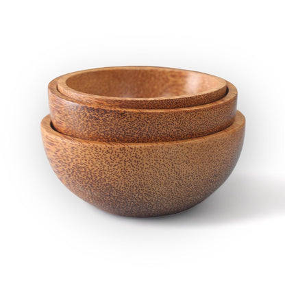 Solid Coconut Wood Bowls (Set of 3) | Verified Sustainable by Brown Living™