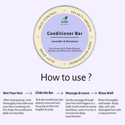 Solid Conditioner Bar for Dry & Frizzy Hair | Enriched with Jojoba and Broccoli Seed Oil – Hair Conditioner on Brown Living™. SKU: SKUB0001. Img 3.