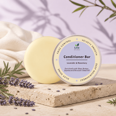 Solid Conditioner Bar for Dry & Frizzy Hair | With Broccoli Seed Oil – Hair Conditioner on Brown Living™. SKU: SKUB0001. Img 1.