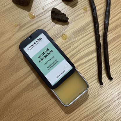 Solid Perfume | Natural Fragrance Balm with Pure Butters – Perfume on Brown Living™. SKU: SP-MM-B03. Img 7.