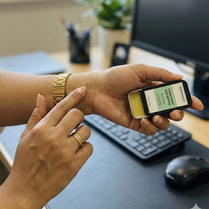 Solid Perfume | Natural Fragrance Balm with Pure Butters – Perfume on Brown Living™. SKU: SP-MM-B03. Img 5.