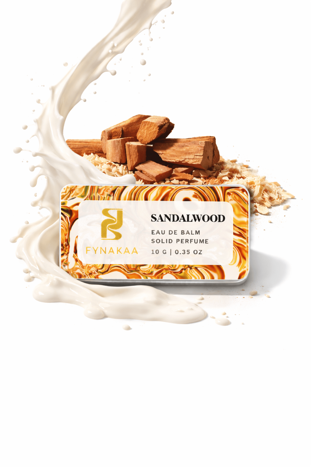 Solid Perfume Sandalwood | Woody Alcohol - Free Long - Lasting Fragrance – Perfume on Brown Living™. SKU: SAN5006X. Img 1.