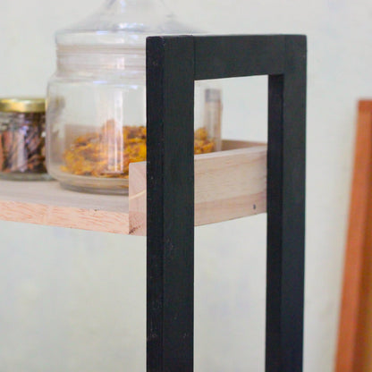 Solid Wood Bambi Kitchen Rustic Storage Organizer – Kitchen Organizers on Brown Living™. SKU: BL0102. Img 4.