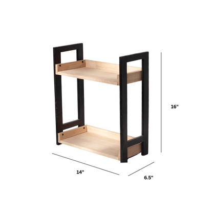 Solid Wood Bambi Kitchen Rustic Storage Organizer – Kitchen Organizers on Brown Living™. SKU: BL0102. Img 2.