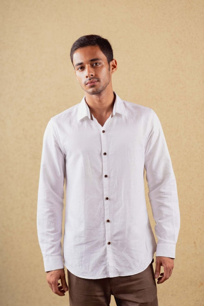 Solstice Shirt - White - Hemp Tencel | Verified Sustainable by Brown Living™